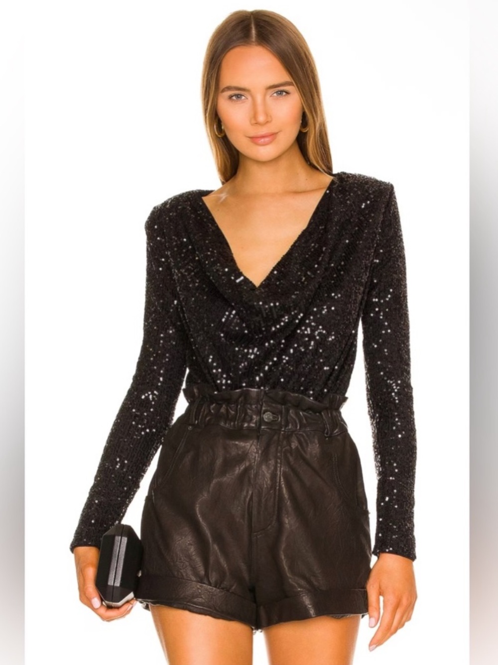 Camila Coelho Cece Bodysuit in Black Size XS